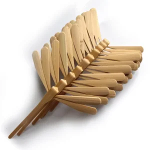 Unpainted bamboo dragonfly — balanced on a stick