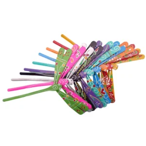 Painted bamboo dragonfly set of 10 — mixed colours, Liên Xoan atelier